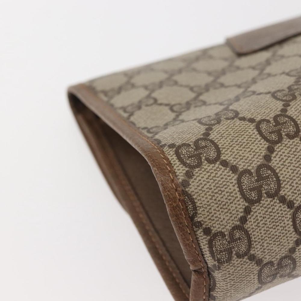 GUCCI GG Supreme Web Sherry Line Clutch Bag PVC Beige Red 89 01 030 Auth bs29490 - Picture 16 of 16